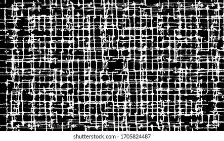 Rough black and white texture vector. Distressed overlay texture. Grunge background. Abstract textured effect. Vector Illustration. Black isolated on white background. EPS10.