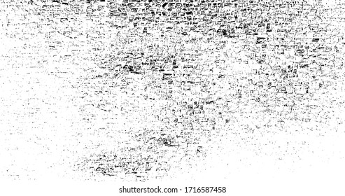 Rough black and white texture vector. Distressed overlay texture. Grunge background. Abstract textured effect. Vector Illustration. Black isolated on white background. EPS10.