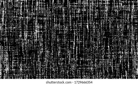 Vector de textura gruesa en blanco y negro. Textura superpuesta angustiada. Borde de fondo. Efecto texturado abstracto. Ilustración vectorial. Negro aislado sobre fondo blanco. EPS10.