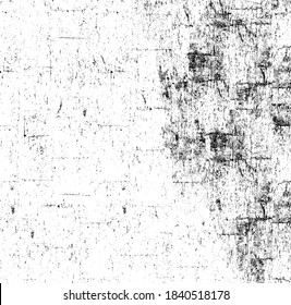 Rough black and white texture vector. Distressed overlay texture. Grunge background. Abstract textured effect. Vector Illustration. Black isolated on white background. EPS10.