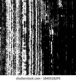 Reiche schwarz-weiße Textur, Vektorgrafik. Verzerrte Overlay-Textur. brüchiger Hintergrund. Abstrakter strukturierter Effekt. Vektorgrafik. Schwarz einzeln auf weißem Hintergrund. EPS10.