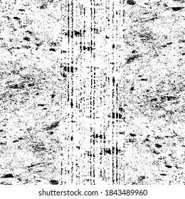 Vector de textura gruesa en blanco y negro. Textura superpuesta angustiada. Borde de fondo. Efecto texturado abstracto. Ilustración vectorial. Negro aislado sobre fondo blanco. EPS10.