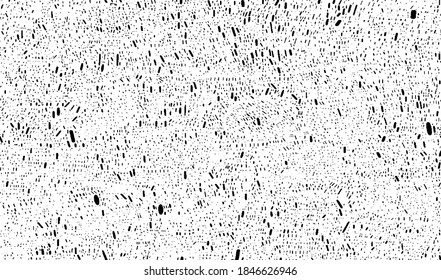 Vector de textura gruesa en blanco y negro. Textura superpuesta angustiada. Borde de fondo. Efecto texturado abstracto. Ilustración vectorial. Negro aislado sobre fondo blanco. EPS10.