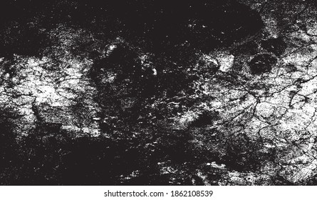 Rough black and white texture vector. Distressed overlay texture. Grunge background. Abstract textured effect. Vector Illustration. Black isolated on white background. EPS10.