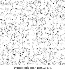 Rough black and white texture vector. Distressed overlay texture. Grunge background. Abstract textured effect. Vector Illustration. Black isolated on white background. EPS10.