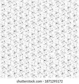 Rough black and white texture vector. Distressed overlay texture. Grunge background. Abstract textured effect. Vector Illustration. Black isolated on white background. EPS10.