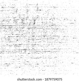 Reiche schwarz-weiße Textur, Vektorgrafik. Verzerrte Overlay-Textur. brüchiger Hintergrund. Abstrakter strukturierter Effekt. Vektorgrafik. Schwarz einzeln auf weißem Hintergrund. EPS10.