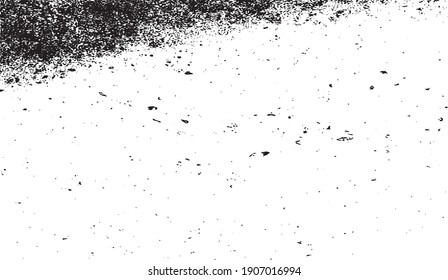 Rough black and white texture vector. Distressed overlay texture. Grunge background. Abstract textured effect. Vector Illustration. Black isolated on white background. EPS10.