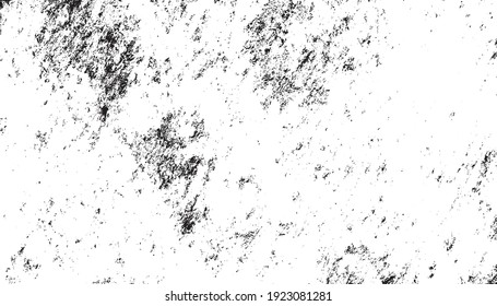 Reiche schwarz-weiße Textur, Vektorgrafik. Verzerrte Overlay-Textur. brüchiger Hintergrund. Abstrakter strukturierter Effekt. Vektorgrafik. Schwarz einzeln auf weißem Hintergrund. EPS10.