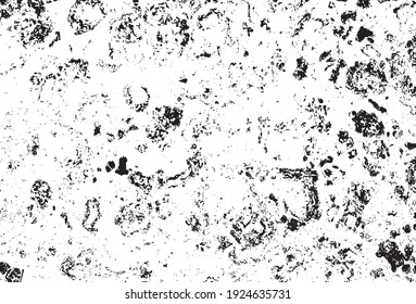 Vector de textura gruesa en blanco y negro. Textura superpuesta angustiada. Borde de fondo. Efecto texturado abstracto. Ilustración vectorial. Negro aislado sobre fondo blanco. EPS10.