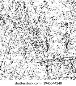 Rough black and white texture vector. Distressed overlay texture. Grunge background. Abstract textured effect. Vector Illustration. Black isolated on white background. EPS10.