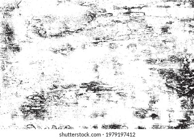 Rough black and white texture vector. Distressed overlay texture. Grunge background. Abstract textured effect. Vector Illustration. Black isolated on white background. EPS10.