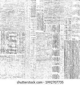 Rough black and white texture vector. Distressed overlay texture. Grunge background. Abstract textured effect. Vector Illustration. Black isolated on white background. EPS10.