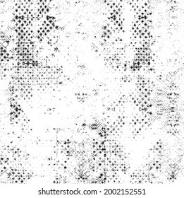 Rough black and white texture vector. Distressed overlay texture. Grunge background. Abstract textured effect. Vector Illustration. Black isolated on white background. EPS10.