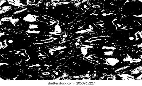 Vector de textura gruesa en blanco y negro. Textura superpuesta angustiada. Borde de fondo. Efecto texturado abstracto. Ilustración vectorial. Negro aislado sobre fondo blanco. EPS10.