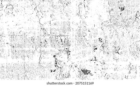 Vector de textura gruesa en blanco y negro. Textura superpuesta angustiada. Borde de fondo. Efecto texturado abstracto. Ilustración vectorial. Negro aislado sobre fondo blanco. EPS10.