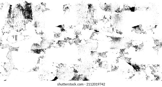 Rough black and white texture vector. Distressed overlay texture. Grunge background. Abstract textured effect. Vector Illustration. Black isolated on white background. EPS10.