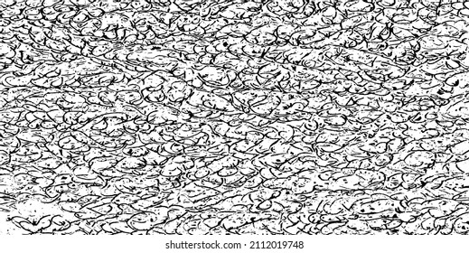 Rough black and white texture vector. Distressed overlay texture. Grunge background. Abstract textured effect. Vector Illustration. Black isolated on white background. EPS10.