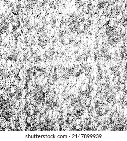 Vector de textura gruesa en blanco y negro. Textura superpuesta angustiada. Borde de fondo. Efecto texturado abstracto. Ilustración vectorial. Negro aislado sobre fondo blanco. EPS10.