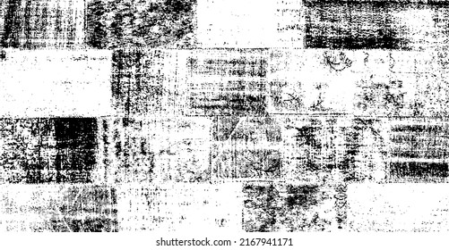 Rough black and white texture vector. Distressed overlay texture. Grunge background. Abstract textured effect. Vector Illustration. Black isolated on white background. EPS10.