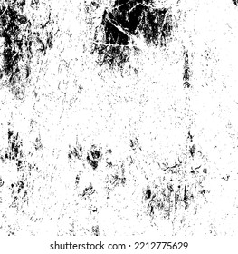 Rough black and white texture vector. Distressed overlay texture. Grunge background. Abstract textured effect. Vector Illustration. Black isolated on white background. EPS10.