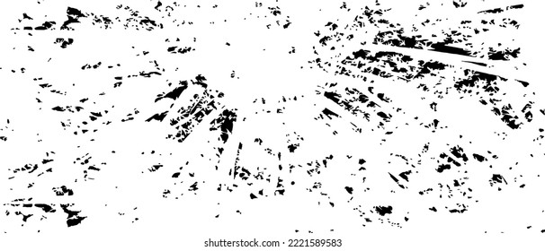 Vector de textura gruesa en blanco y negro. Textura superpuesta angustiada. Borde de fondo. Efecto texturado abstracto. Ilustración vectorial. Negro aislado sobre fondo blanco. EPS10.