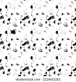 Rough black and white texture vector. Distressed overlay texture. Grunge background. Abstract textured effect. Vector Illustration. Black isolated on white background. EPS10.