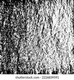 Vector de textura gruesa en blanco y negro. Textura superpuesta angustiada. Borde de fondo. Efecto texturado abstracto. Ilustración vectorial. Negro aislado sobre fondo blanco. EPS10.