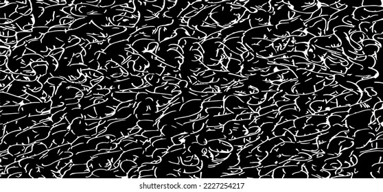 Rough black and white texture vector. Distressed overlay texture. Grunge background. Abstract textured effect. Vector Illustration. Black isolated on white background. EPS10.