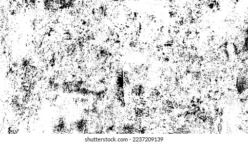 Vector de textura gruesa en blanco y negro. Textura superpuesta angustiada. Borde de fondo. Efecto texturado abstracto. Ilustración vectorial. Negro aislado sobre fondo blanco. EPS10.