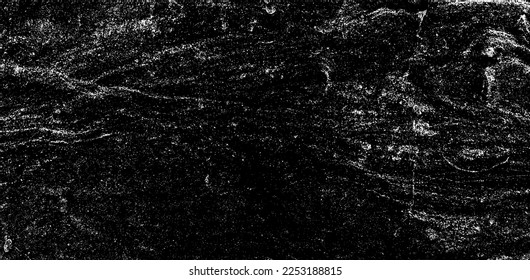 Reiche schwarz-weiße Textur, Vektorgrafik. Verzerrte Overlay-Textur. brüchiger Hintergrund. Abstrakter strukturierter Effekt. Vektorgrafik. Schwarz einzeln auf weißem Hintergrund. EPS10.