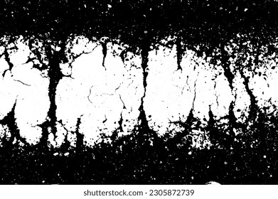 Rough black and white texture vector. Distressed overlay texture. Grunge background. Abstract textured effect. Vector Illustration. Black isolated on white background.