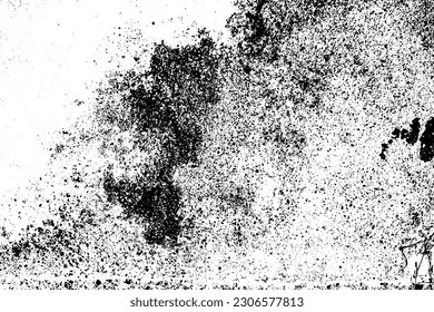 Rough black and white texture vector. Distressed overlay texture. Grunge background. Abstract textured effect. Vector Illustration. Black isolated on white background.