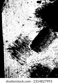 Rough black and white texture vector. Distressed overlay texture. Grunge background. Abstract textured effect. Vector Illustration. Black isolated on white background.