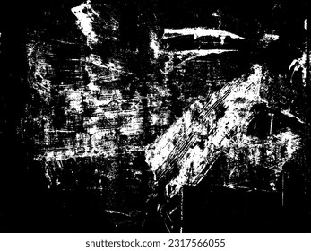 Rough black and white texture vector. Distressed overlay texture. Grunge background. Abstract textured effect. Vector Illustration. Black isolated on white background.