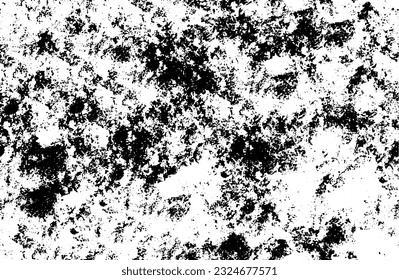 Rough black and white texture vector. Distressed overlay texture. Grunge background. Abstract textured effect. Vector Illustration. Black isolated on white background. EPS10.