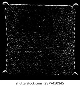 Vector de textura gruesa en blanco y negro. Textura superpuesta angustiada. Borde de fondo. Efecto texturado abstracto. Ilustración vectorial. Negro aislado sobre fondo blanco. EPS10.