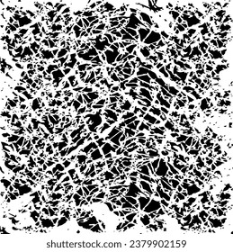 Rough black and white texture vector. Distressed overlay texture. Grunge background. Abstract textured effect. Vector Illustration. Black isolated on white background. EPS10.