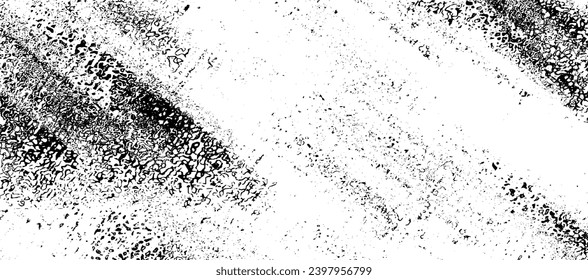 Rough black and white texture vector. Distressed overlay texture. Grunge background. Abstract textured effect. Vector Illustration. Black isolated on white background. EPS10.