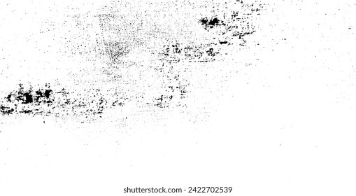 Vector de textura gruesa en blanco y negro. Textura superpuesta angustiada. Borde de fondo. Efecto texturado abstracto. Ilustración vectorial. Negro aislado sobre fondo blanco. EPS10