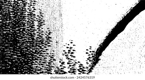 Rough black and white texture vector. Distressed overlay texture. Grunge background. Abstract textured effect. Vector Illustration. Black isolated on white background. EPS10