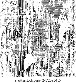 Vector áspero de textura en blanco y negro. Textura superpuesta estresada. Fondo grunge. Abstractas efecto texturizado. Ilustración vectorial. Negro aislado sobre fondo blanco. EPS10