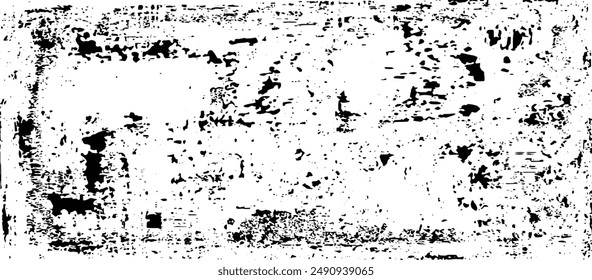 Rough black and white texture vector. Distressed overlay texture. Grunge background. Abstract textured effect. Vector Illustration. Black isolated on white background. EPS10.