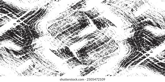 Rough black and white texture vector. Distressed overlay texture. Grunge background. Abstract textured effect. Vector Illustration. Black isolated on white background. EPS10.