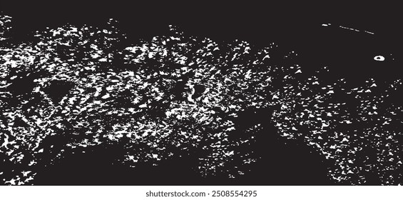 Rough black and white texture vector. Distressed overlay texture. Grunge background. Abstract textured effect. Vector Illustration. Black isolated on white background. EPS10.