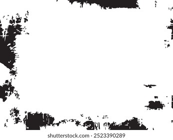 Rough black and white texture vector. Distressed overlay texture. Grunge background. Abstract textured effect. Vector Illustration. Black isolated