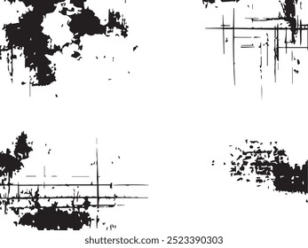 Rough black and white texture vector. Distressed overlay texture. Grunge background. Abstract textured effect. Vector Illustration. Black isolated