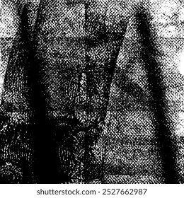 Rough black and white texture vector. Distressed overlay texture. Grunge background. Abstract textured effect. Vector Illustration. Black isolated on white background. EPS10.