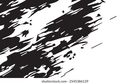 Rough black and white texture vector. Distressed overlay texture. Grunge background. Abstract textured effect. Vector Illustration