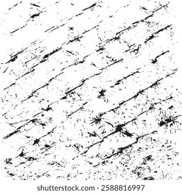 Rough black and white texture vector. Distressed overlay texture. Grunge background. Abstract textured effect. Vector Illustration. Black isolated on white background. EPS10